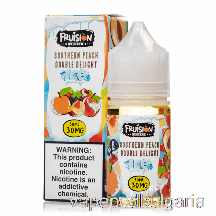 Vape Течности Iced Southern Peach Double Delight - Fruision Salts - 30ml 30mg